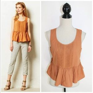 Anthropologie Vanessa Virginia Peplum Tank Top